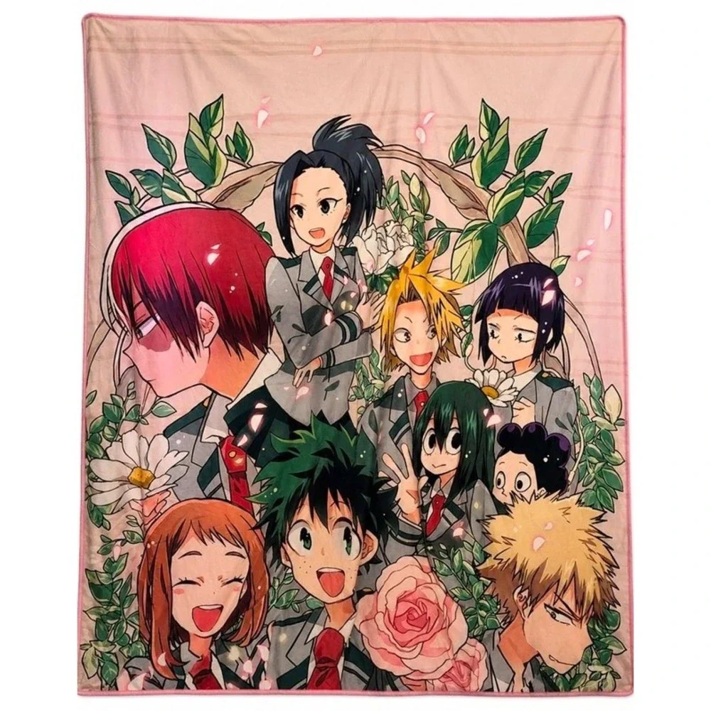 My Hero Academia 2-Piece Duvet Cover Bedding Set Pink Anime Deku 90x90